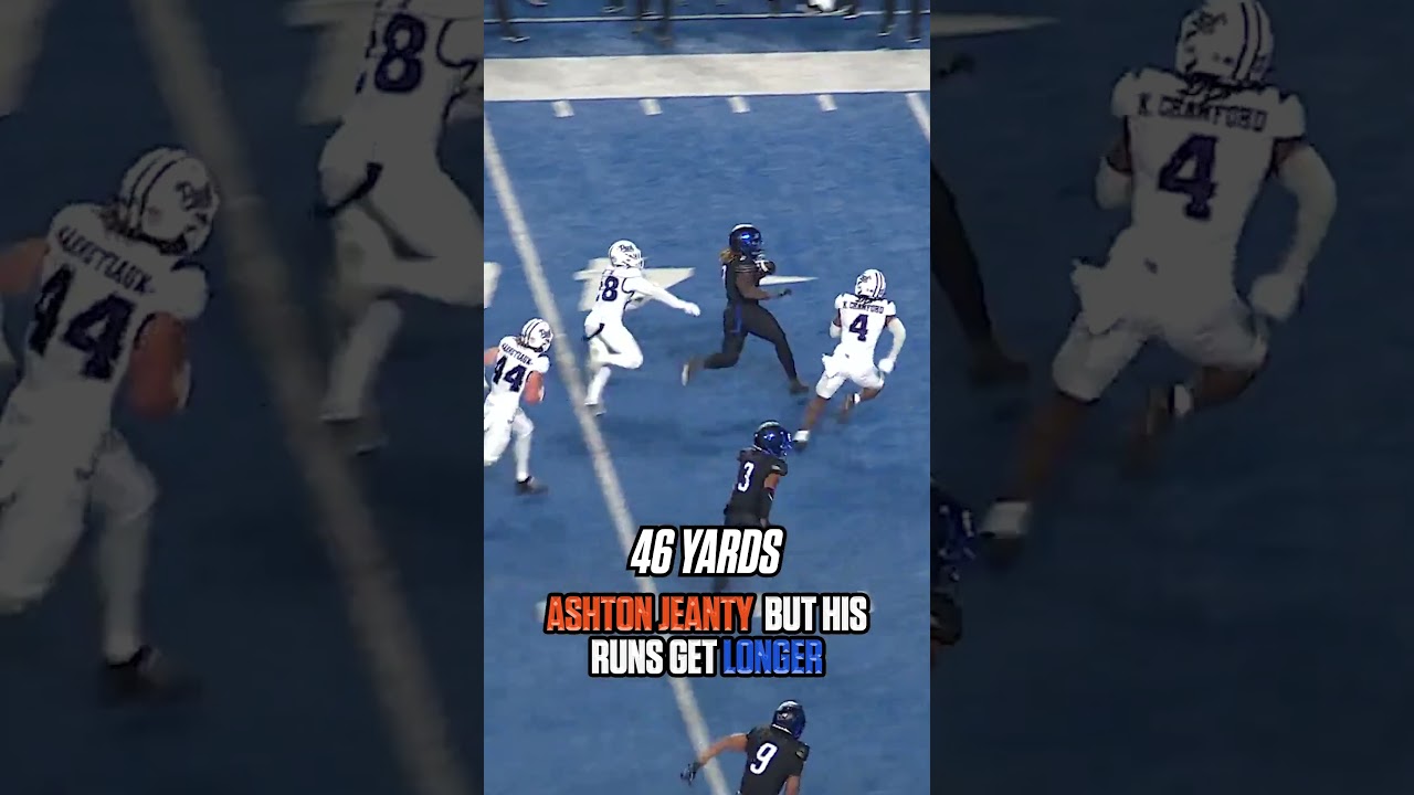 Ashton Jeanty highlights but his runs get longer 🏃&zwj;♂️ #boisestate #football #cfb #cfp