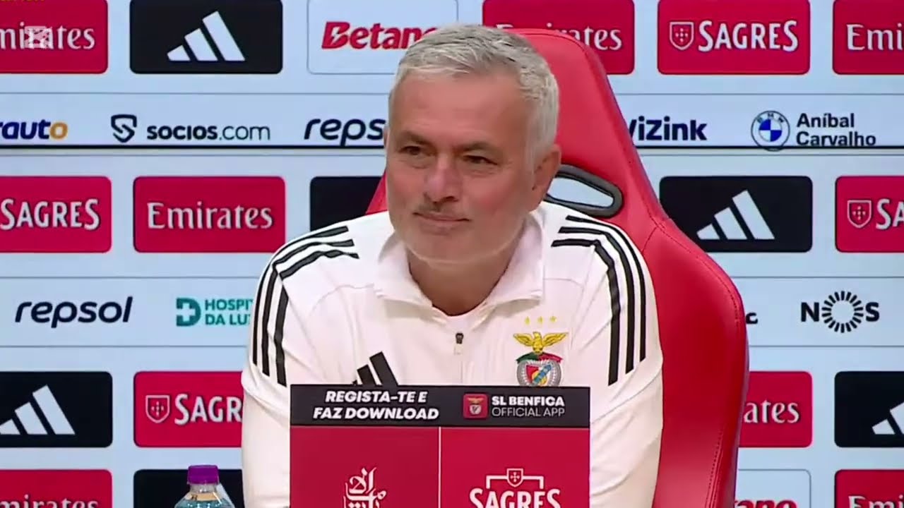 Mourinho esclarece futuro no Benfica e polémicas com Sidny e Prestianni, sem 