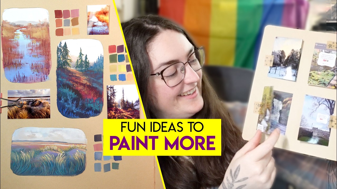 How I trick myself into painting more ✶ Gouache sketchbook study session