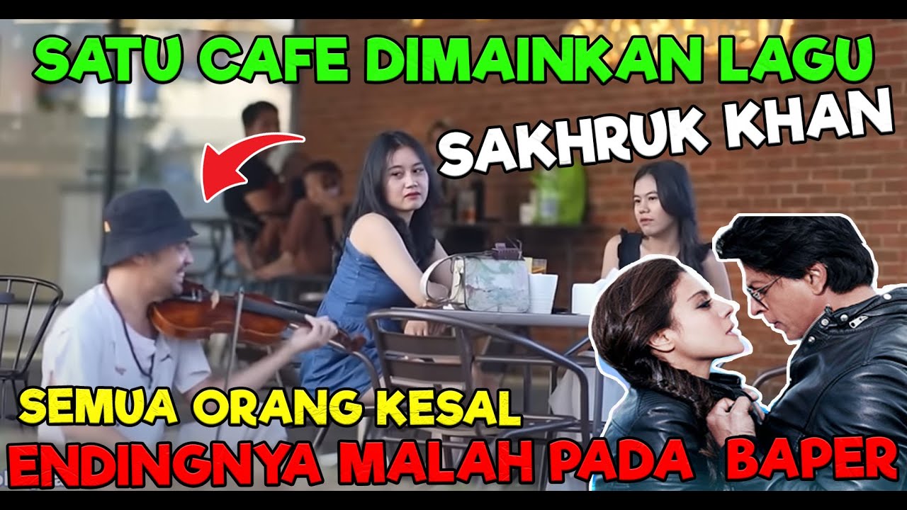 gembel mainkan lagu sakhrukh khan, semua terpesona, meskipun hampir di tendang.