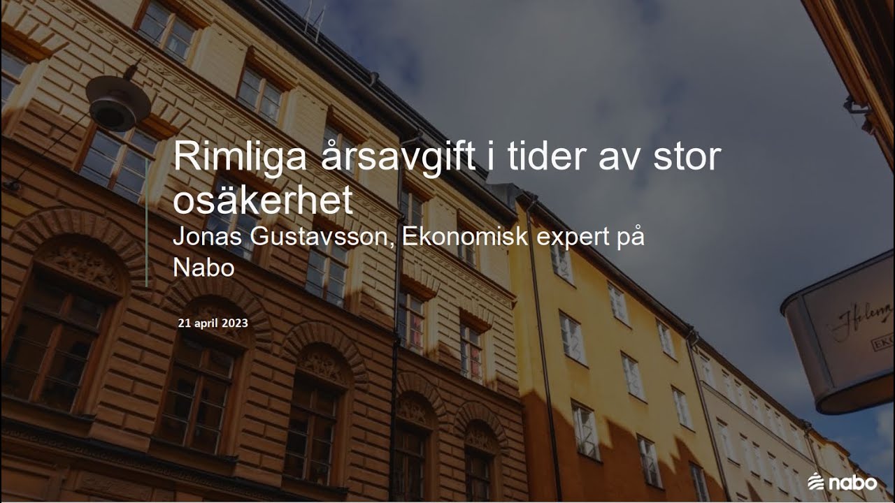 Rimlig årsavgift i tider av stor osäkerhet Webinar