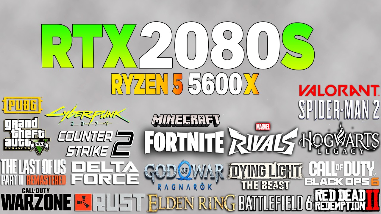 RTX 2080 Super + Ryzen 5 5600x - Test in 21 Games
