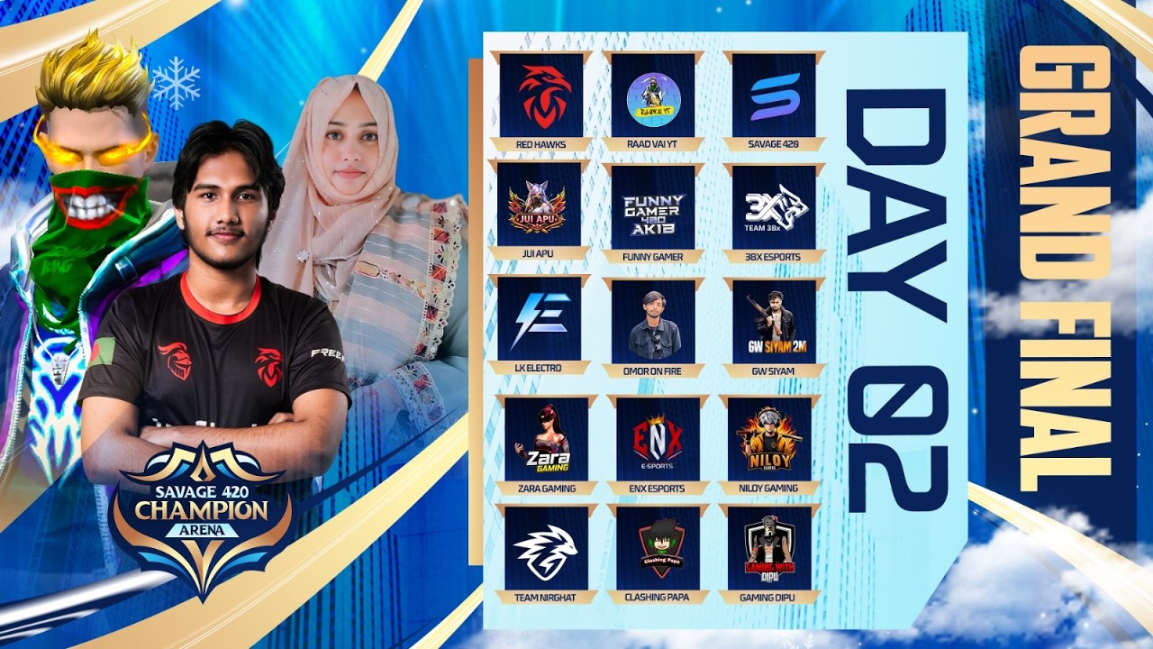 [🔴LIVE ] SAVAGE 420 CHAMPION ARENA | GRAND FINAL DAY-2 | FREE FIRE@raadvaiyt829 @KUTTUSH-u5r