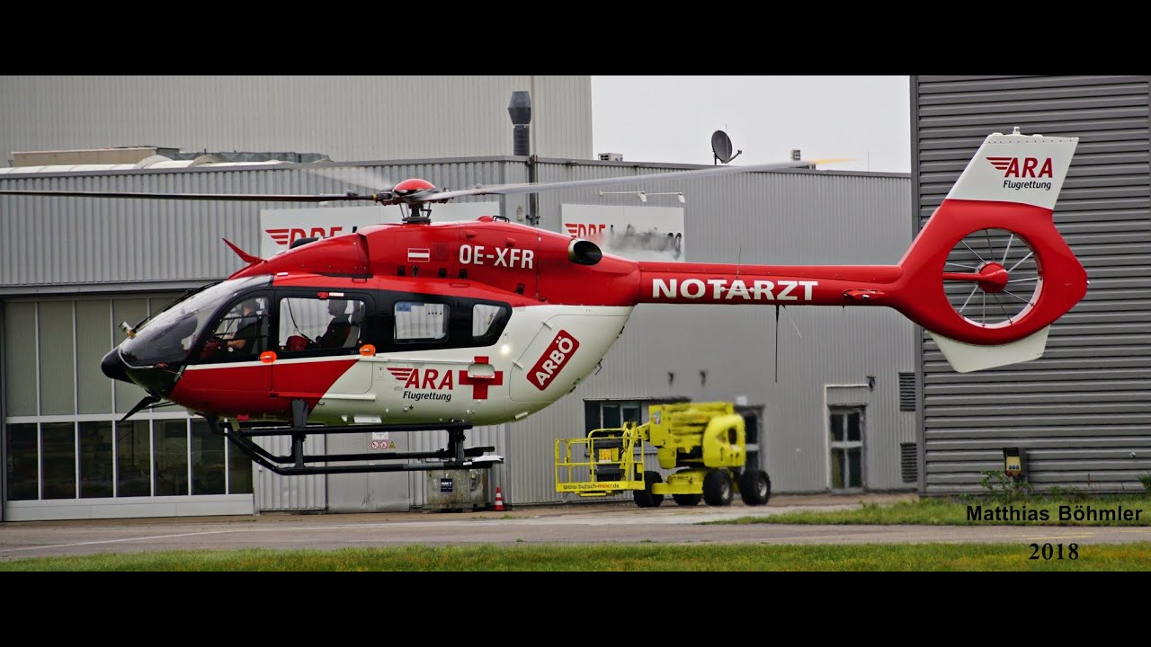 Neuer RK1 Testflug H-145 ARA Flugrettung OE-XFR * @ FKB