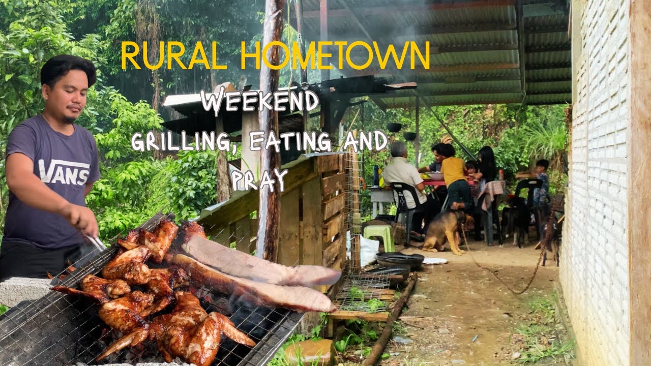 Raining And Grilling with Family At Rural Hometown  | Countryside | Borneo Malaysia 
