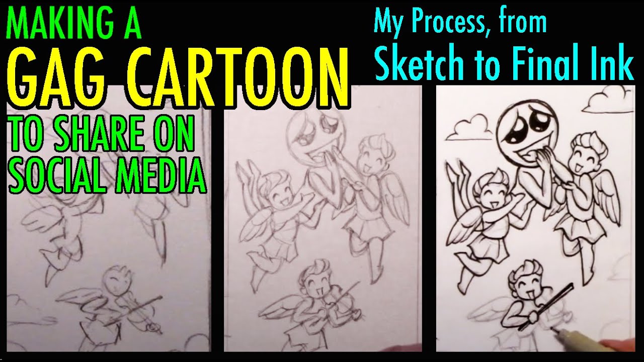 Making an Internet Gag Cartoon: From Sketch to Final Ink