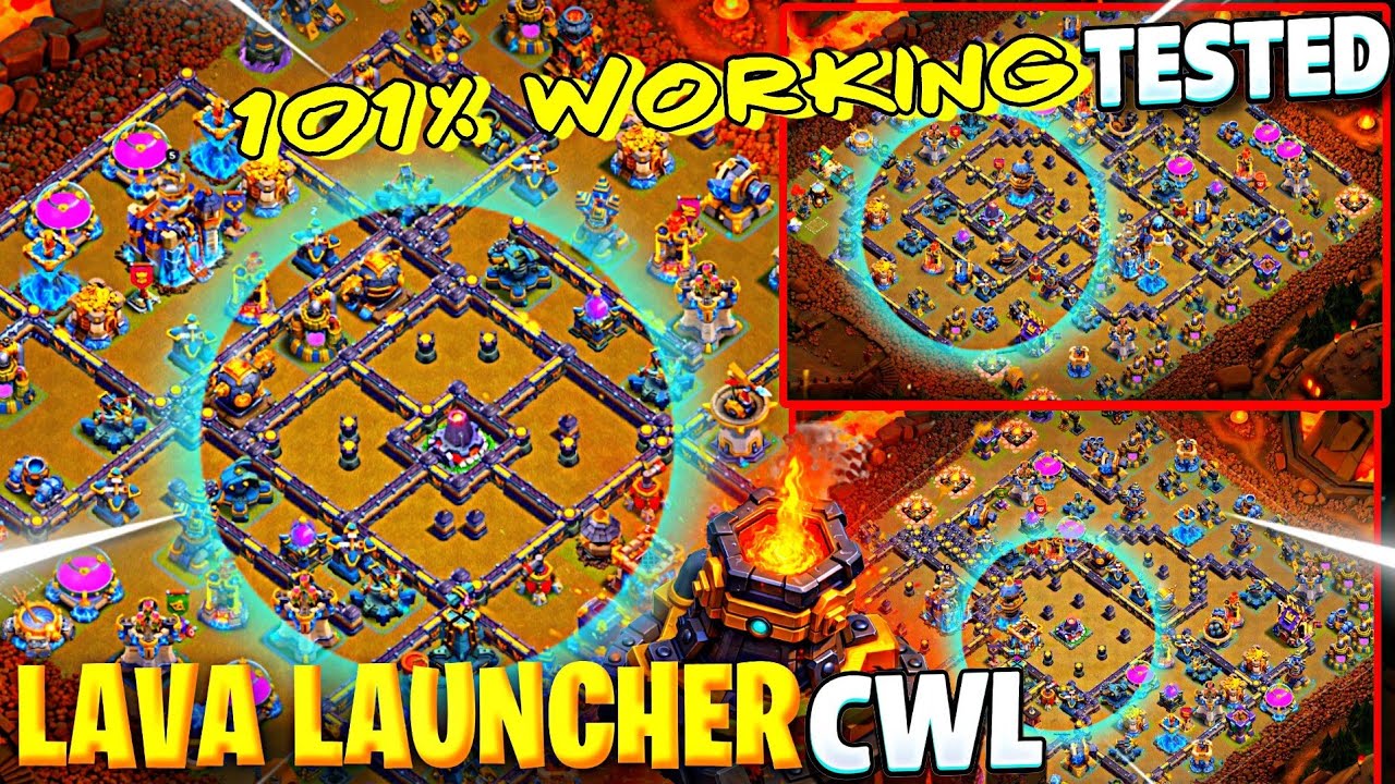 Special Lava Launcher Th18 ( Only 1 Star Tested) New Base with Link | Th18 OP war base Link 