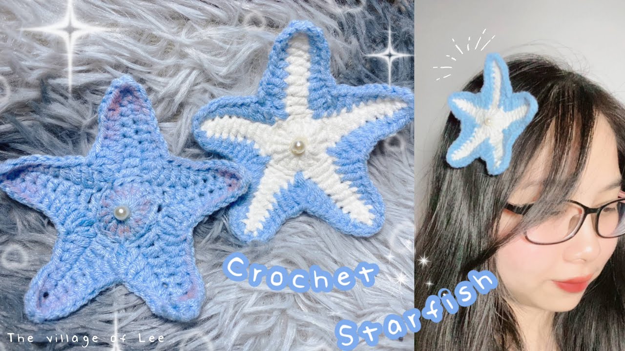 Crochet Starfish Hair Clip 🌟| Super Easy Starfish Hair Clip Crochet | Super Cute Starfish Decorat...