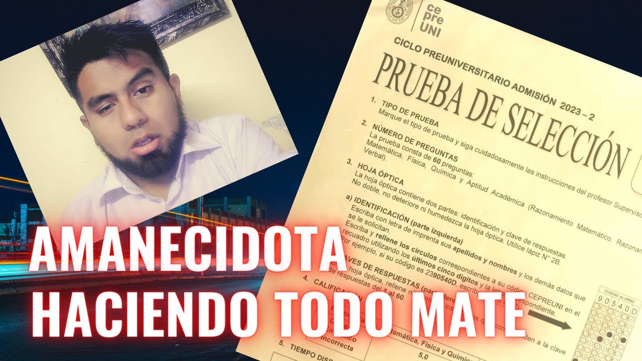 PRUEBA DE SELECCIÓN CEPRE UNI 2023-II amanecidota