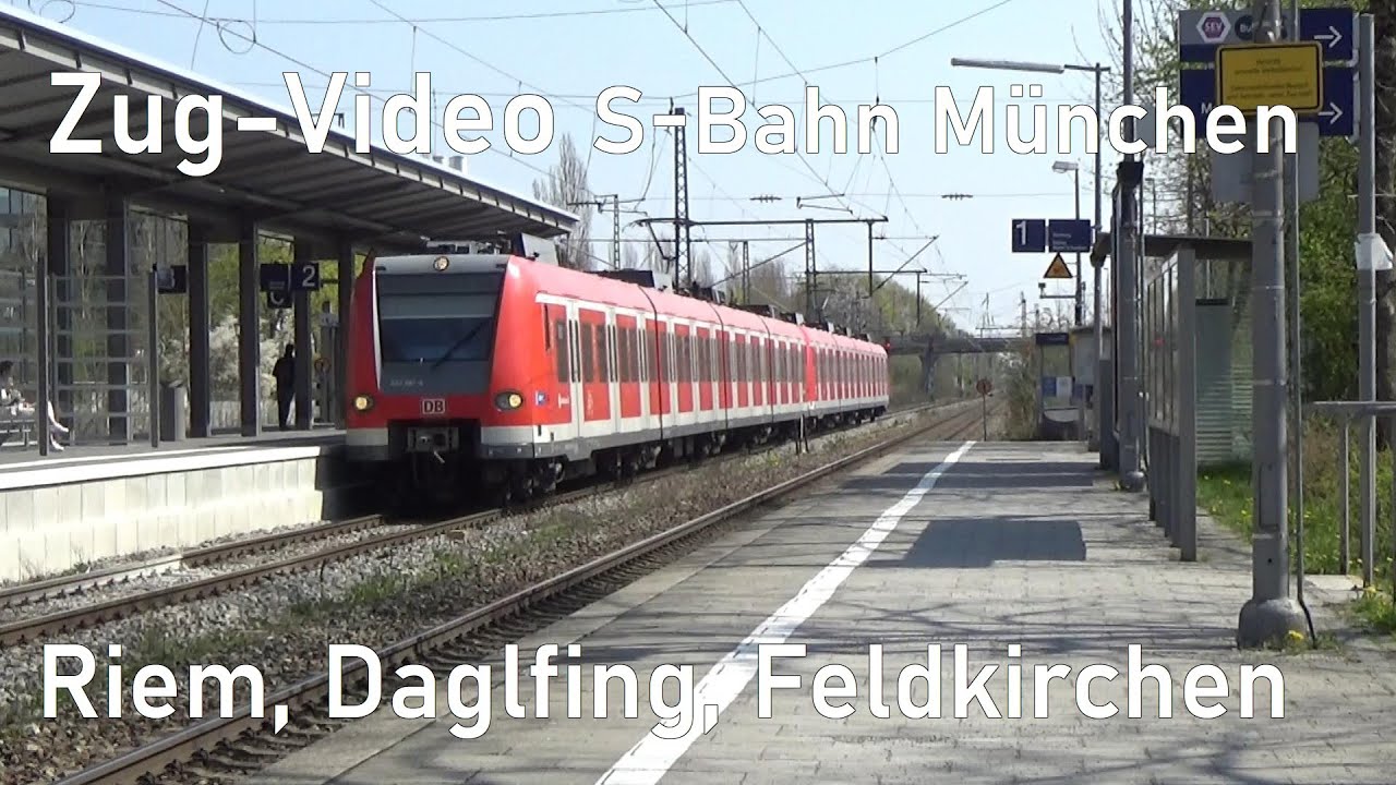 Zug-Film München-Daglfing, München-Riem, Feldkirchen bei München. S-Bahn München - S2 - S8