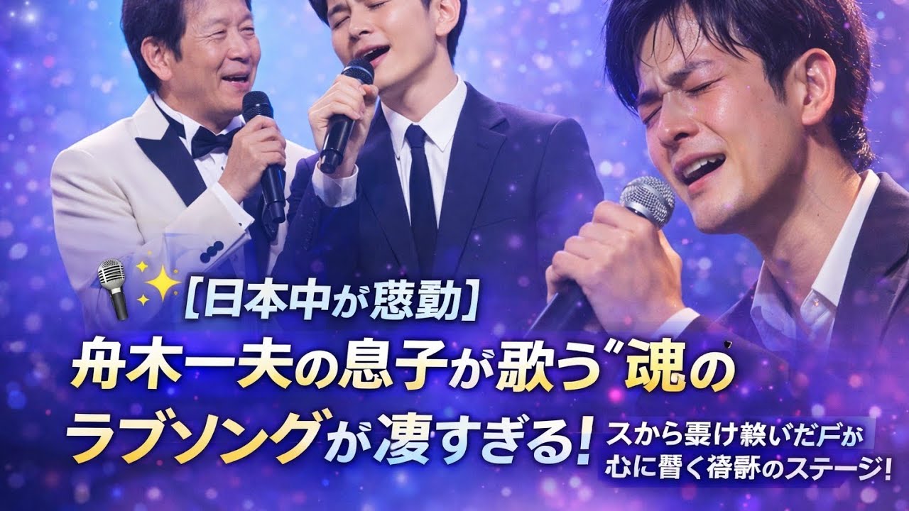 🎤✨【日本中が感動】舟木一夫の息子が歌う“魂のラブソング”が凄すぎる！父から受け継いだ声が心に響く奇跡のステージ！