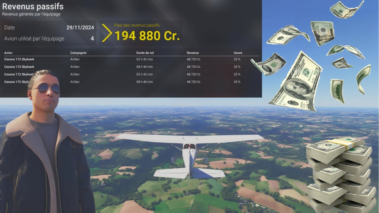 Flight Simulator 2024 : Comment gagner beaucoup d'argent en mode carrière