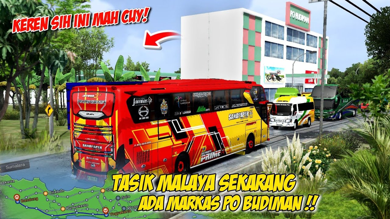 Lokasinya Padat Markas Nya KEREN CUY !!  Markas po Budiman Tasikmalaya | Bussid V4.4.1 