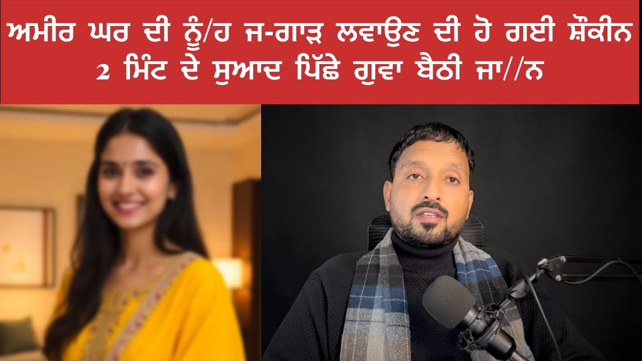 2 ਮਿੰਟ ਦੇ ਸੁਆਦ ਪਿੱਛੇ ਕੁ-ੜੀ ਆਪਣੀ ਜਾ/ਨ ਤੋਂ ਹੱਥ ਧੌ ਬੈਠੀ ਵਿਆਹ ਤੋਂ ਬਾਅਦ ਠਰਕਾਂ ਭੋਰਦੀ ਸੀ।