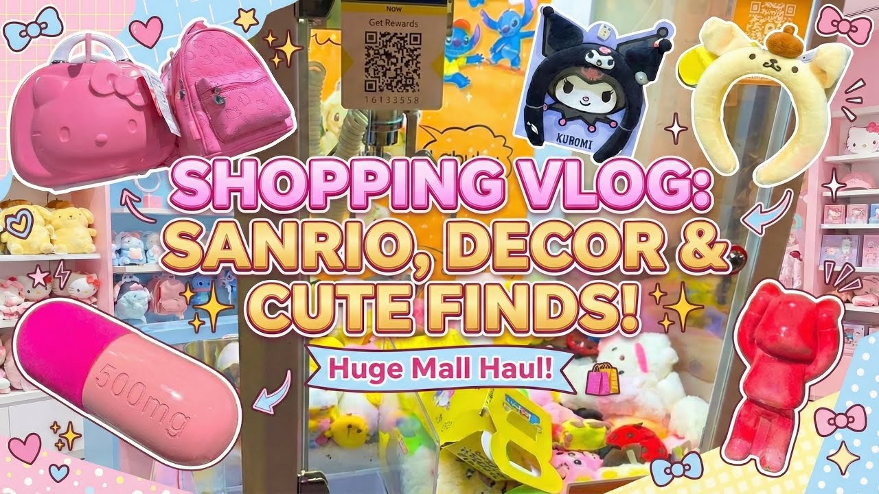 ULTIMATE MALL SHOPPING VLOG! 💖 Hunting for Hello Kitty, Sanrio & Aesthetic Decor Finds ✨