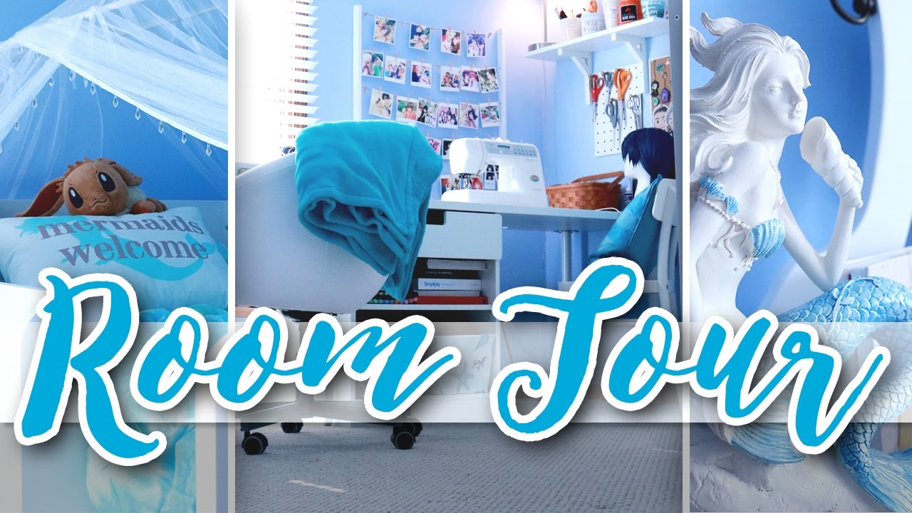 ROOM TOUR 2016 || Mermaid Bedroom & Cosplay Work Space! || MangoSirene