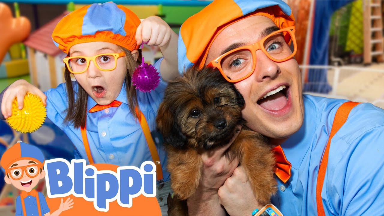 Blippi's Puppy Playdate Adventure with Layla and Myka | Blippi's Ultimate Playdate | Videos for Kids