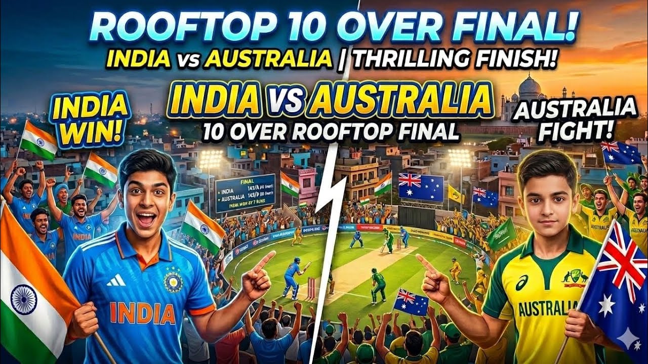 Australia vs India thriller match. Aggressive mindset of both the teams.@cricket