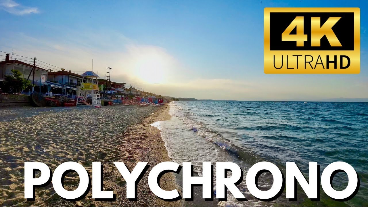 Walking Tour - Polychrono 🇬🇷【4K】Experience Greece