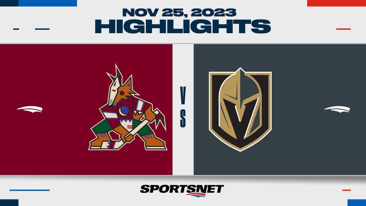 NHL Highlights | Coyotes vs. Golden Knights - November 25, 2023