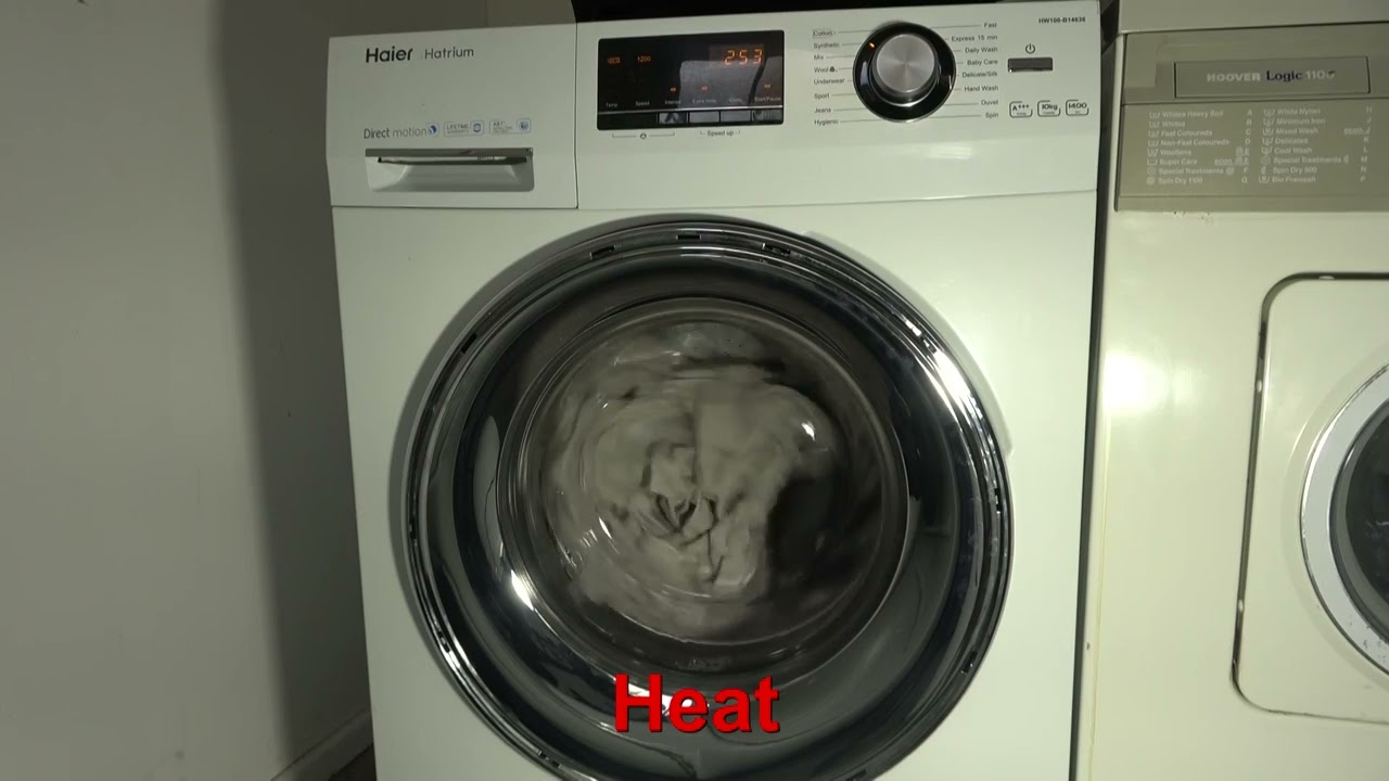 Synthetics 60'c + Intensive + extra rinse / Haier Hatrium HW100-B14636
