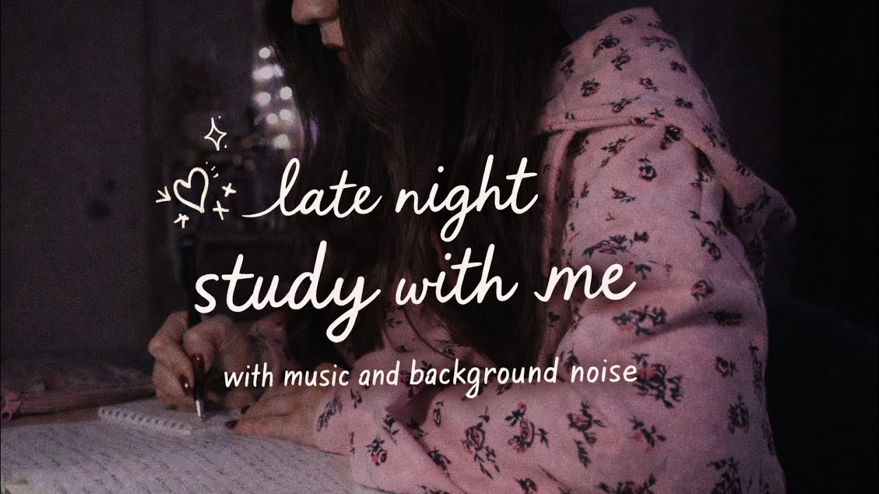 late night study with me ☾ 1 hour 