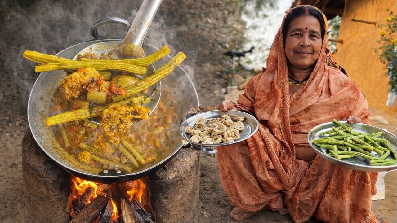 मुनगा,रखिया बरी,आलू 😋 के छत्तीसगढ़ी रेसिपी 🤟 munga,aalu,bari full recipe ||