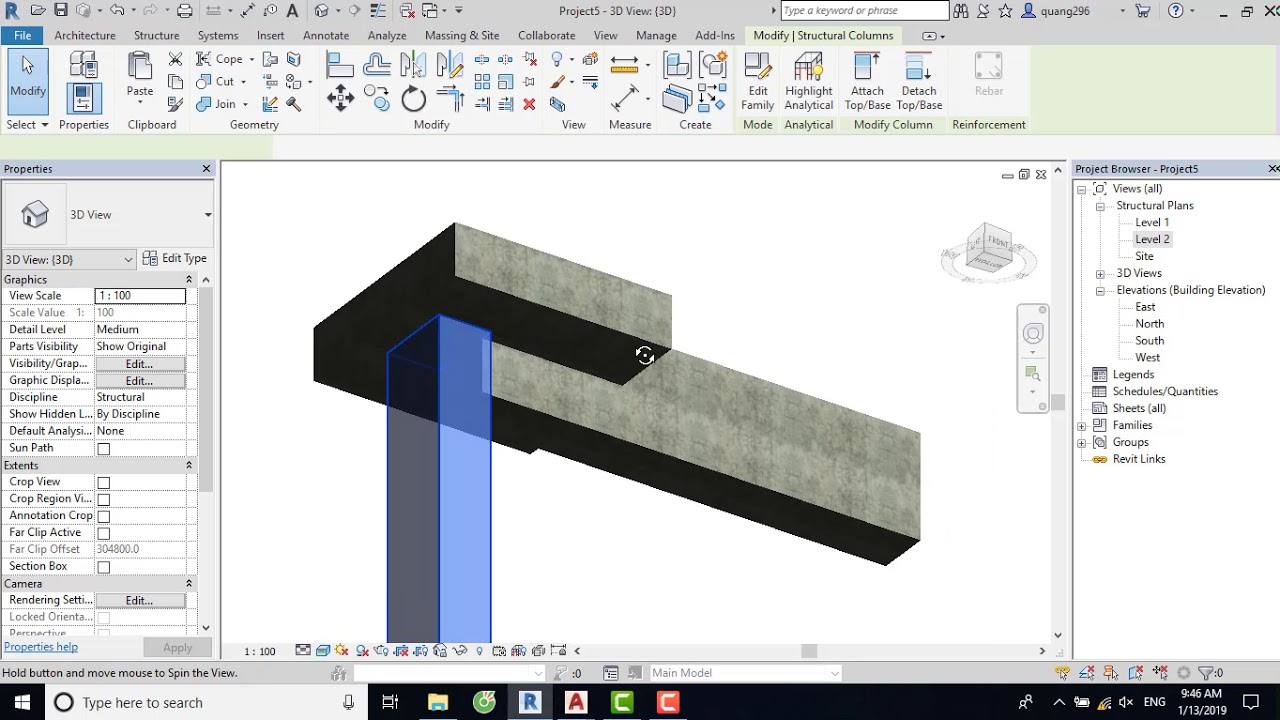 Bài 39 Hướng dẫn sử dụng 3 công cụ Join đối tượng trong Revit