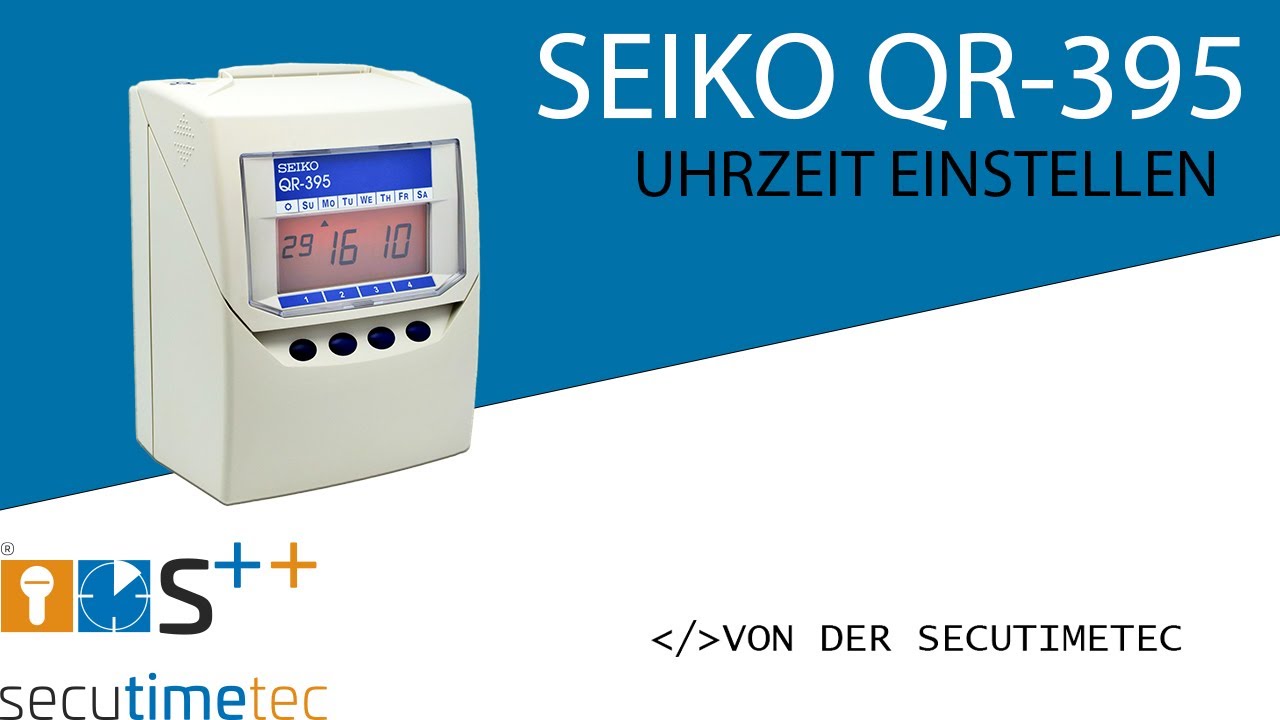 SEIKO QR-395 Uhrzeit einstellen