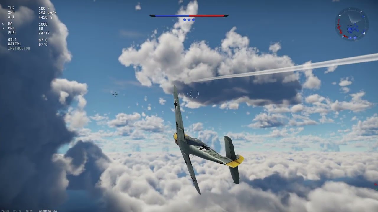dogfighting untill i can correctly lead my shots ;) [ War Thunder air RB ]