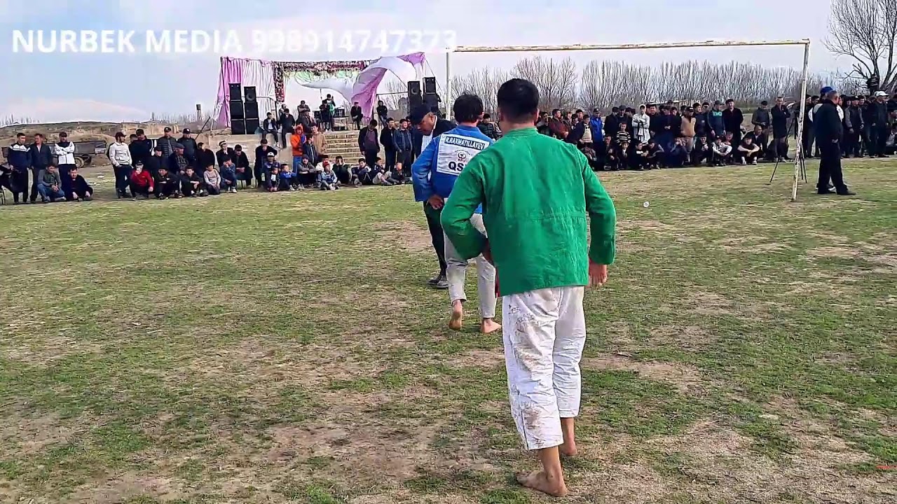 QASHQADARYO CHIROQCHI TUMANI DODIQ QISHLOG'IDA 1985 YIL AKALARNING NAVRUZ KURASHI 08.03.2024 YIL