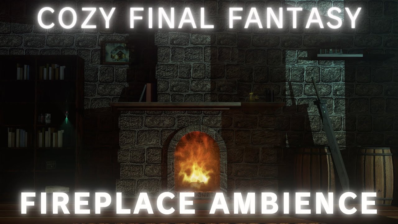 2 Hours of Cozy Final Fantasy Remixes & Fireplace Ambience - Study/Sleep/Chill/Work Playlist