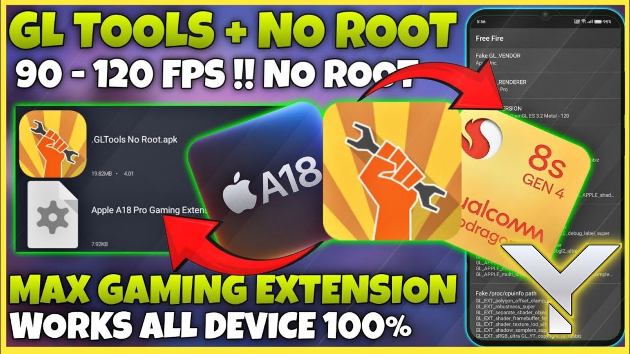 GLTools Apple A18 Pro Script | Unlock Your Device Performance +120FPS - Without Root