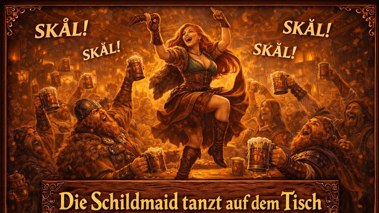Die Schildmaid Tanzt Auf Dem Tisch