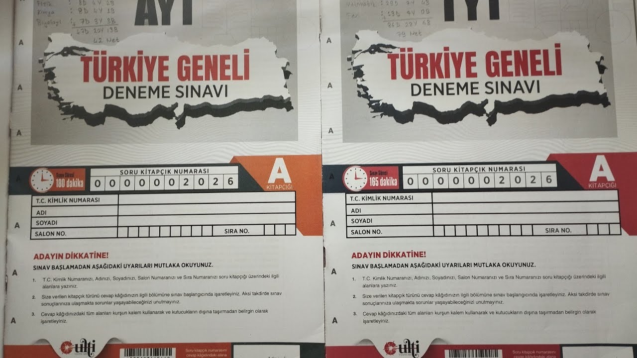 Türkiye geneli ulti yayınları tyt ve ayt sonucum ve naçizane yorumlarım 