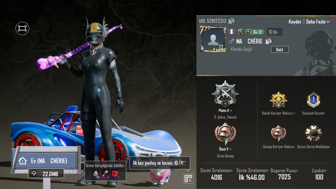 Pubg Mobile Rank Kasıyorum | Ark eklenir fakat tek kasıyom |