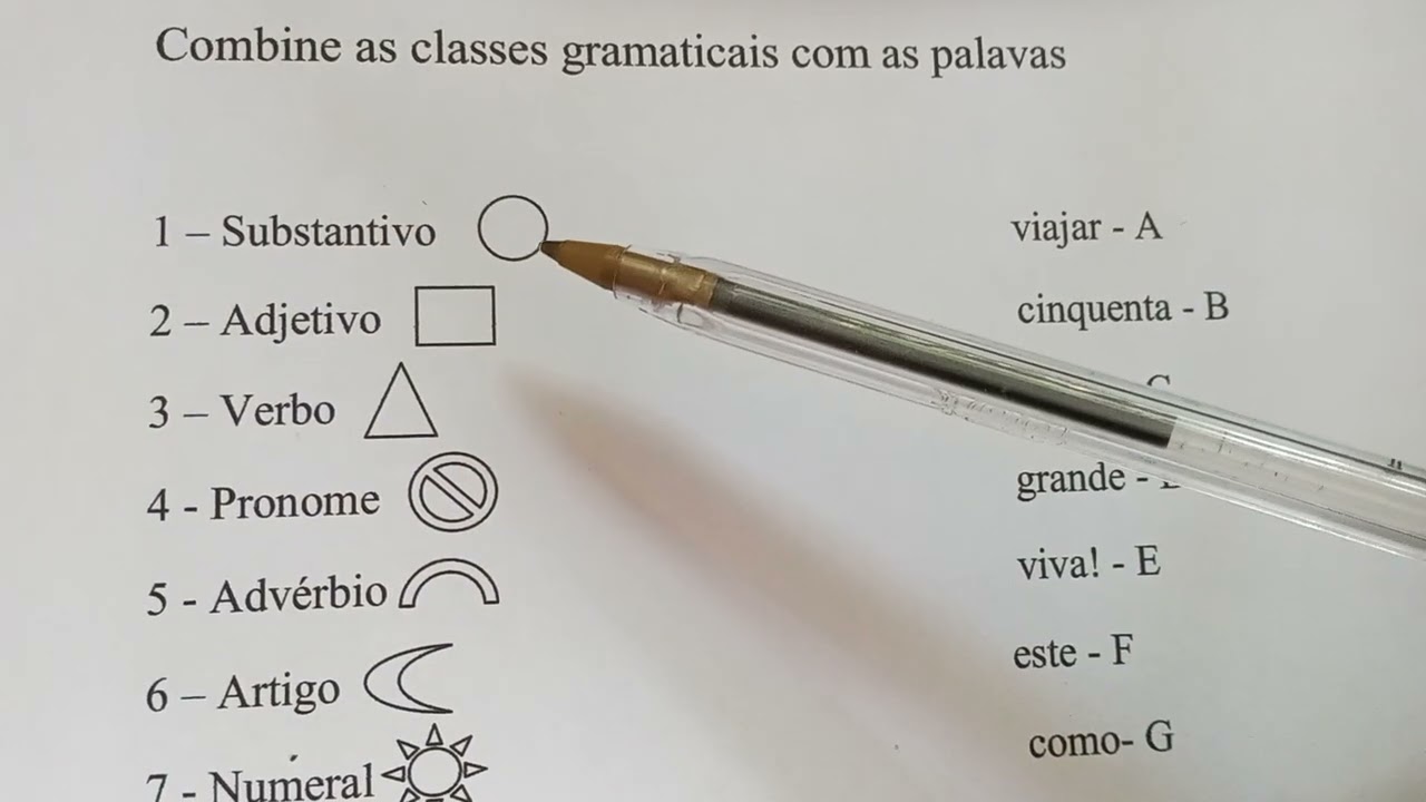 Especial de Exercícios de Classes Gramaticais 