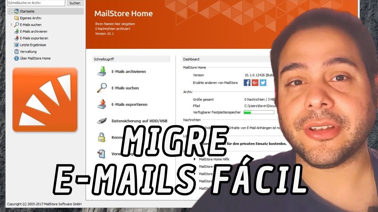 MIGRE SEUS E-MAILS EM MINUTOS: (TUTORIAL COMPLETO DO MAILSTORE)