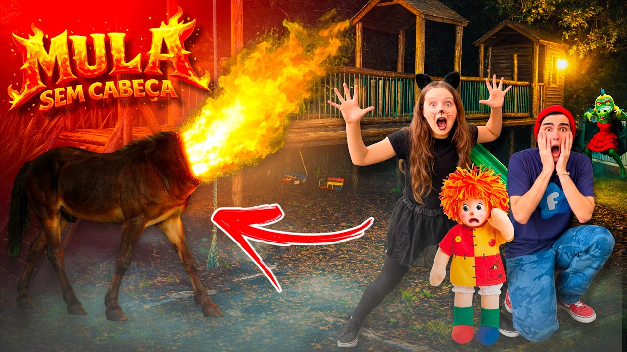 A MULA SEM CABEÇA LENDA DO FOLCLORE BRASILEIRO CHEGOU NA CIDADE E QUER NOS ATACAR COM A BRUXA CUCA!