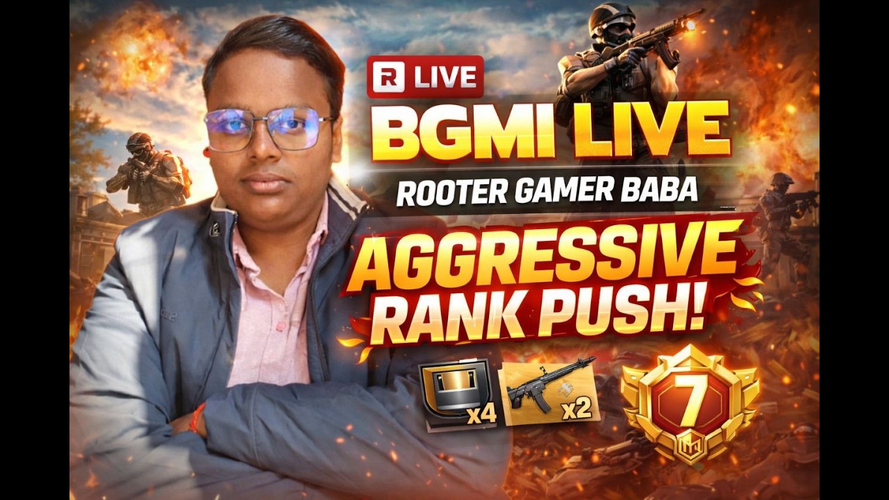 🔥 ROOTER GAMER BABA LIVE | AGGRESSIVE RANK PUSH | NON-STOP CONQUEROR GRIND 🔥
