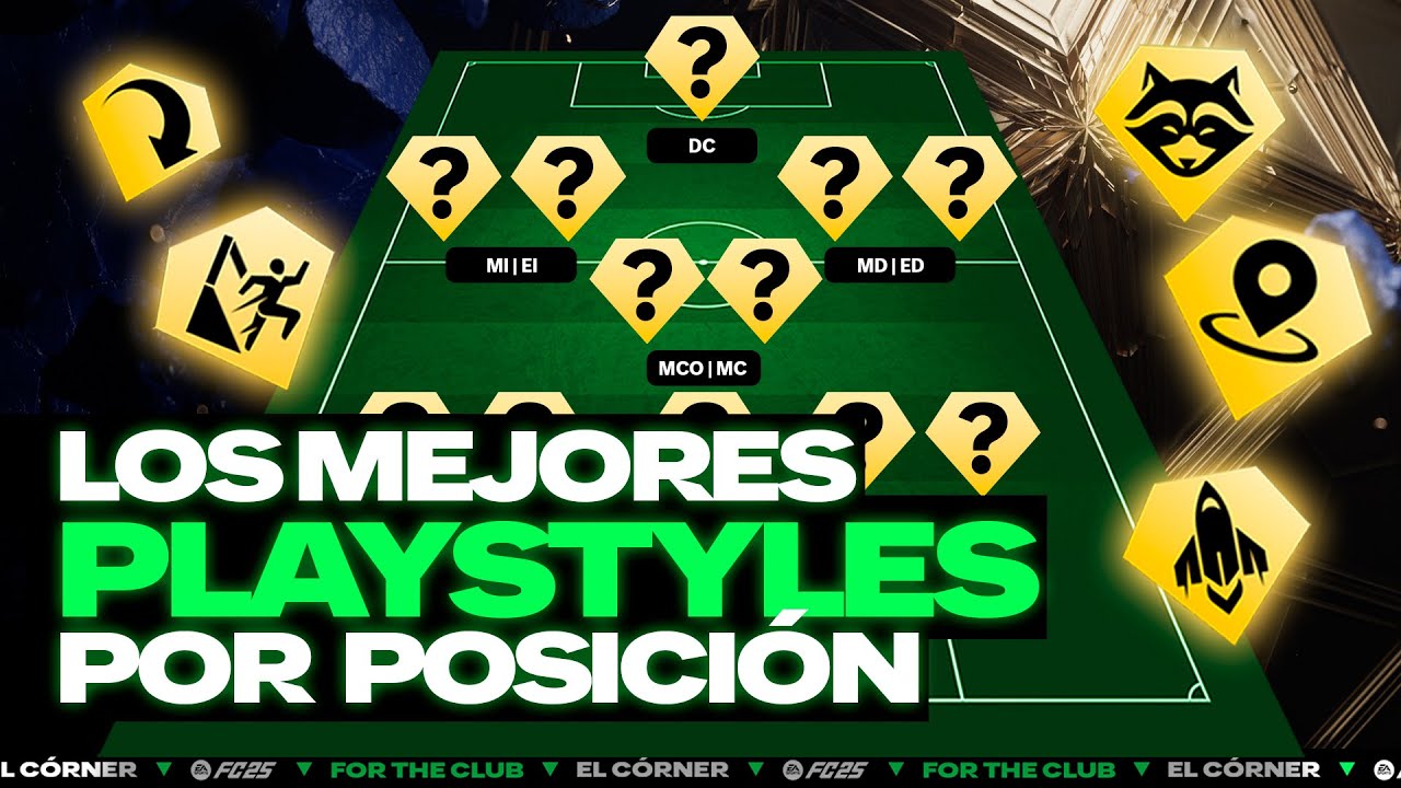 LOS MEJORES PLAYSTYLES POR POSICIÓN FC 25  EL CÓRNER