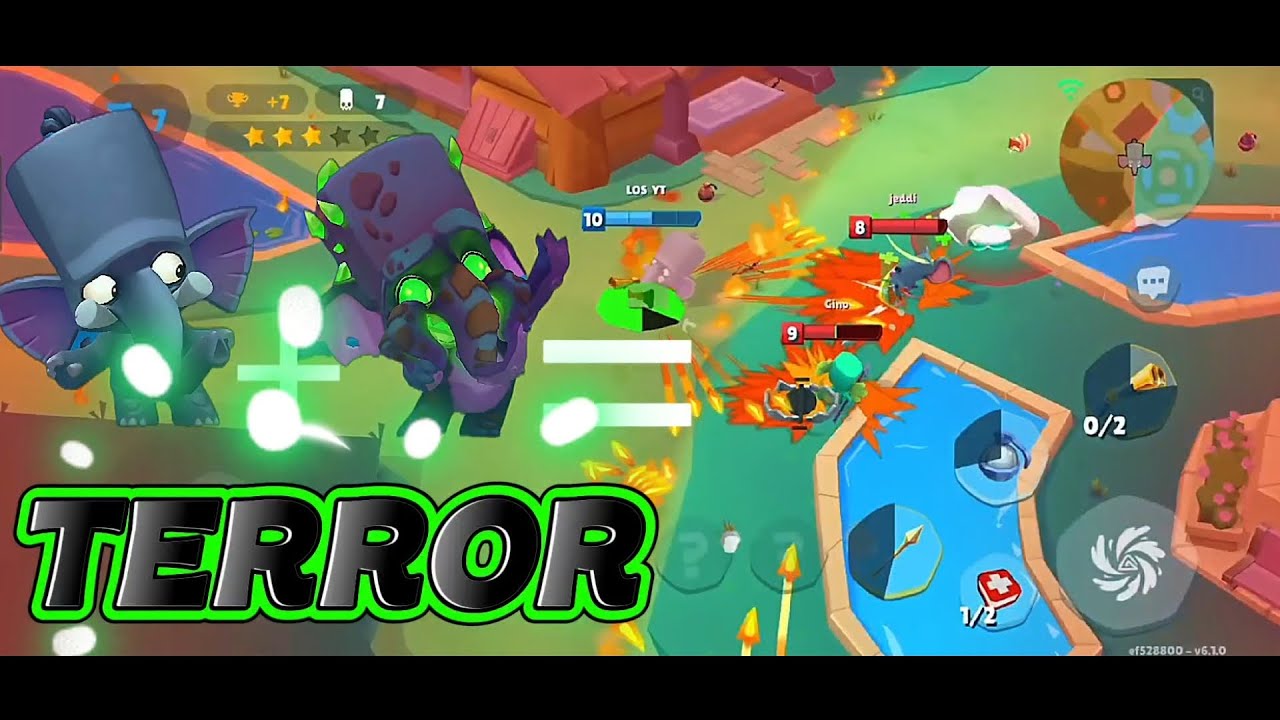 FRANK 🐘😈 MAX GAMEPLAY #zooba #gaming #games #aa23 #mrbeastchallenges 
