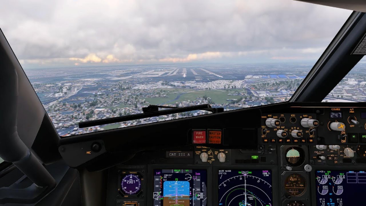 APPROACH IN MODERATE TURBULANCE | BOEING 737-800 | X PLANE