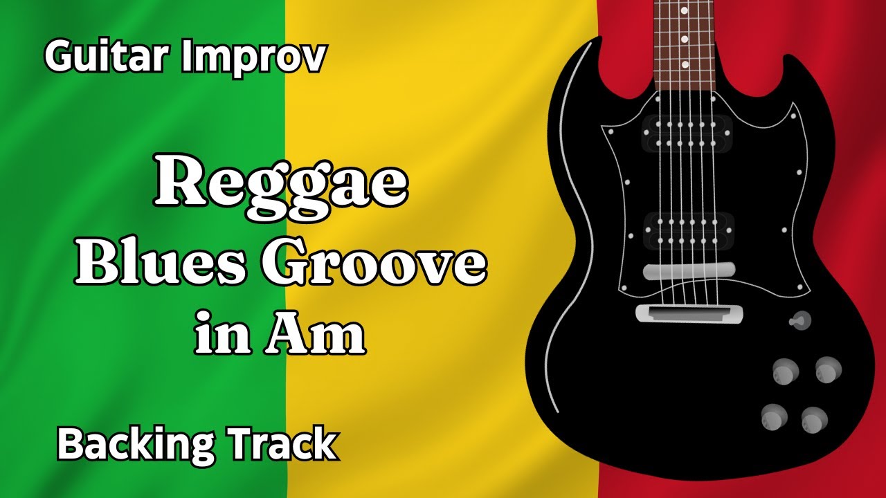Reggae Blues Groove in A Minor - Guitar Backing Track Jam - Medium Tempo