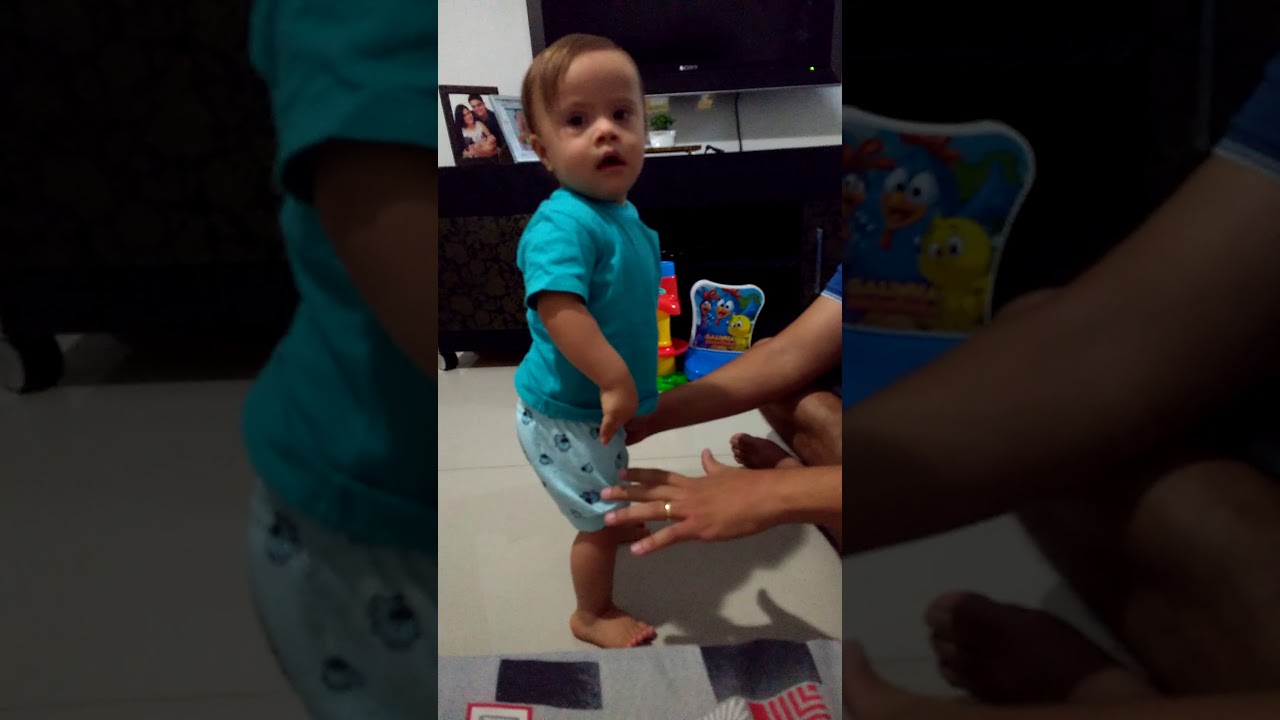 Transição sentado para em pé   PARTE I (bebê síndrome de down)