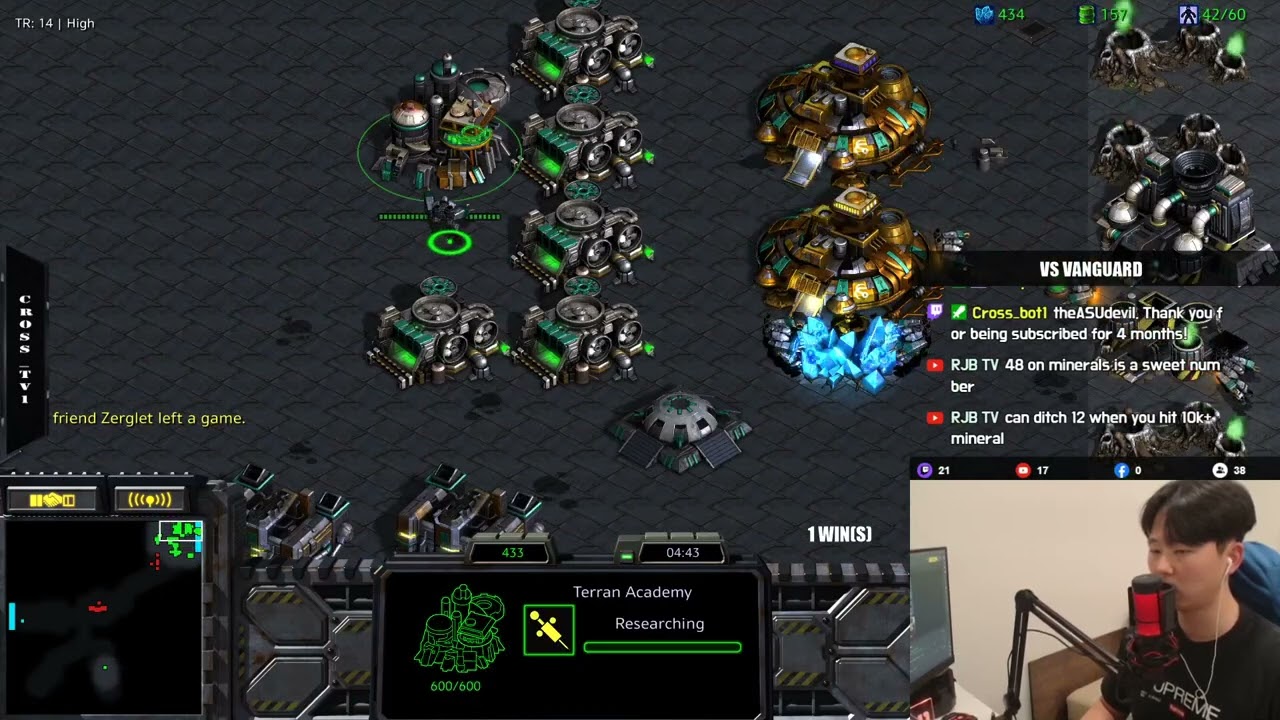 1v1 Vs Vanguard: what's with his MASS | Starcraft Fastest Map Ever 2023