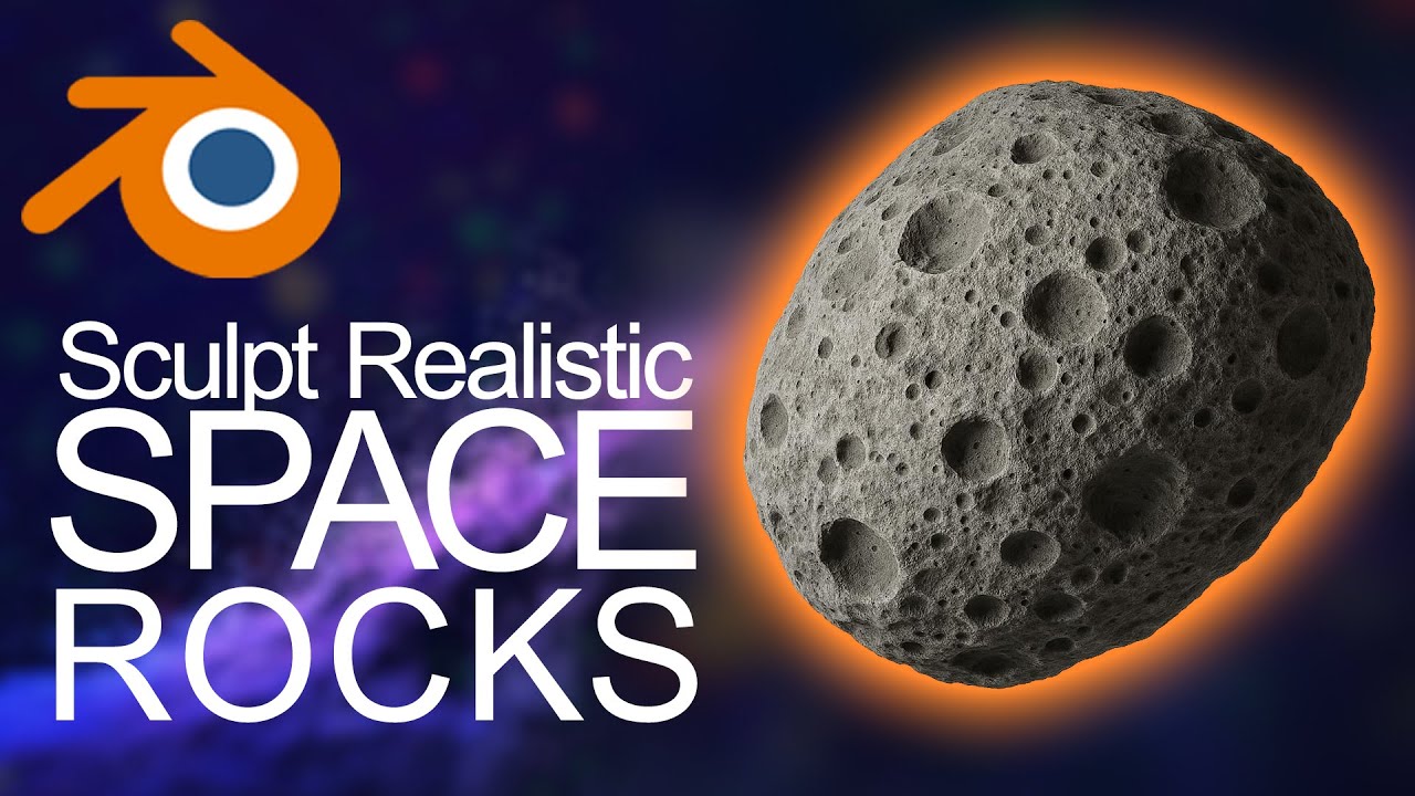 Ultimate Realistic Space Rock & Meteor Sculpting in Blender & Photoshop - Custom Brush Creation