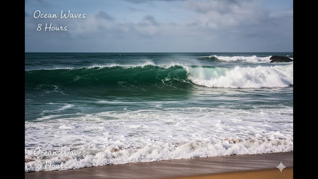 Ocean Waves Sound 8 Hours Relaxing | No Music | Natural Sounds | Meditation