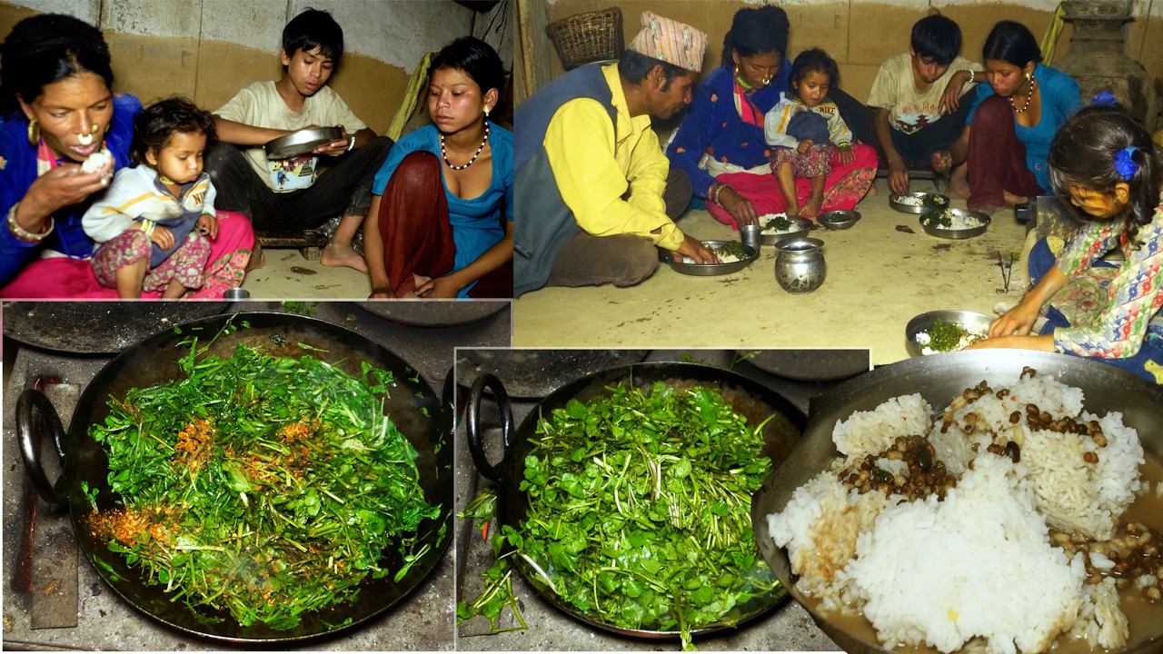 local watercress vegetable curry recipe in the village || village food and cook || @ruralnepall