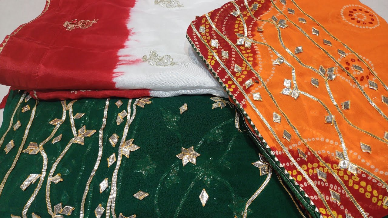 🎁आ गई शादी विवाह स्पेशल प्रीमियम chiffon hand gota जाल वर्क साड़ियां#saree #sareecollection#anarkali